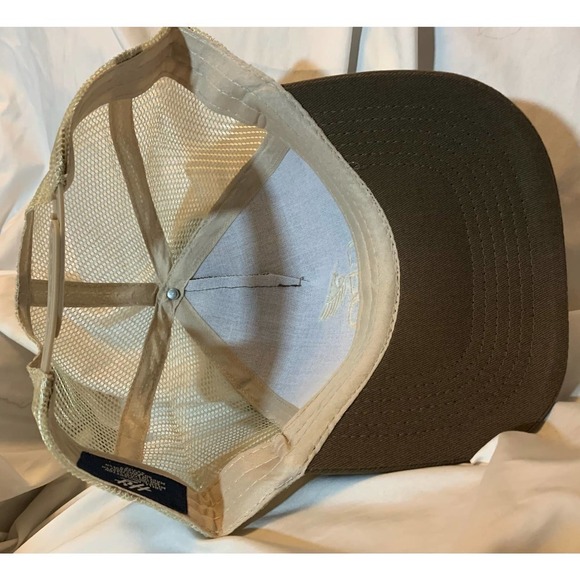GPO German Precision Optics Shooting SnapBack Trucker Hat Brown w Mesh Cap New! - Picture 6 of 6
